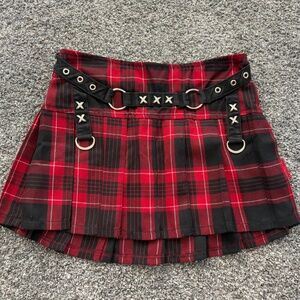 Tripp NYC- Punk Plaid Mini Skirt
